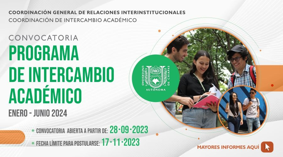 Convocatoria de Intercambio Académico Enero-Junio 2024