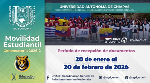 Convocatoria de Movilidad Académica Agosto - Diciembre 2026